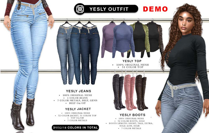 Addams // Yesly Outfit // MEGAPACK DEMO