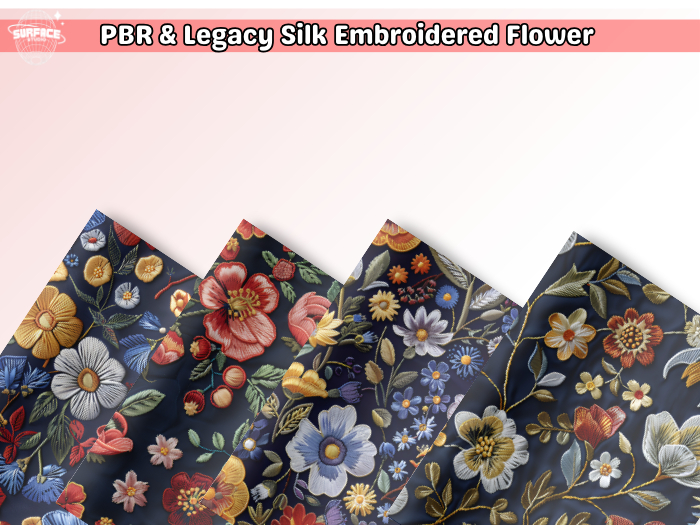 PBR & Legacy-Embroidered Flowers