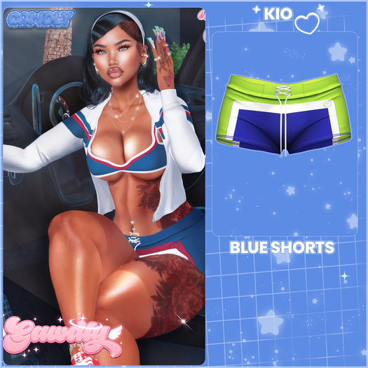[Gawdly] Kio Shorts - Blue