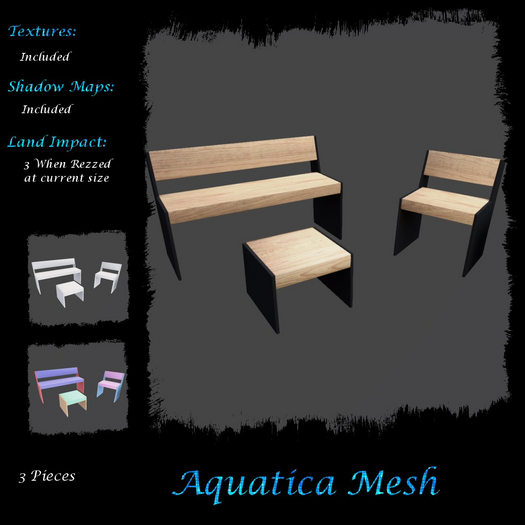 Aquatica Mesh - AM026322 Solid Bench Set