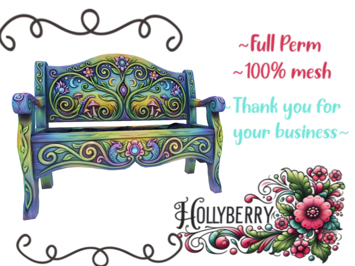 HB: Whimsy Garden Planter Bench FuLL PERM