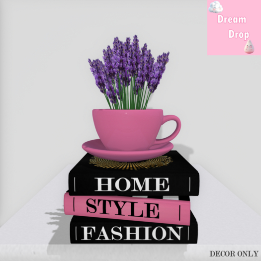 Teacup And Book Decor- Pink (Rezz)