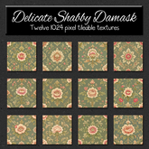 *Wallflowers* Delicate Shabby Damask