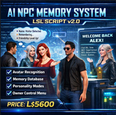 AI NPC Memory System LSL Script v2.0 – Smart Greeter with Avatar Recognition, Memory Database, Personality Modes