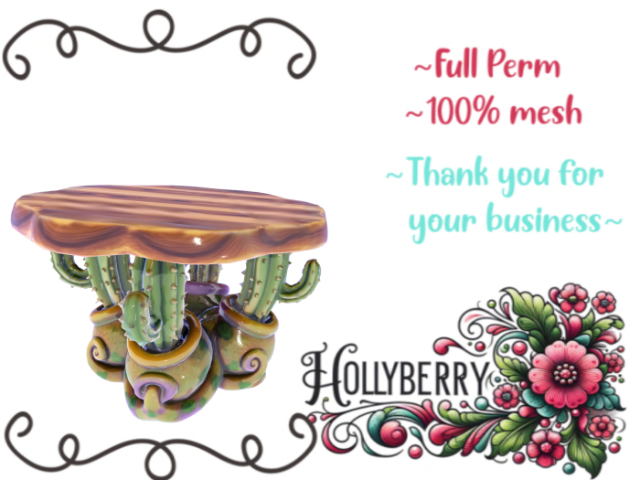 HB: Cactus Coffee Table FuLL PERM