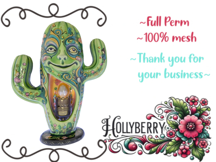 HB: Whimsy Cactus Lamp B FuLL PERM