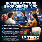 Interactive Shopkeeper NPC LSL Script for Second Life – Menu-Driven, Customer Tracking & Inventory Management