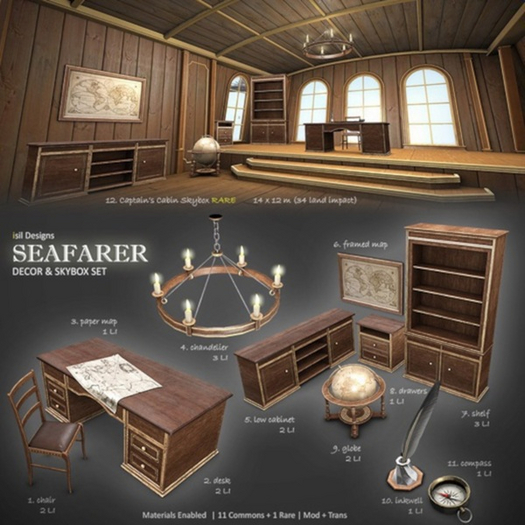 ~isil~ *Seafarer* Captain's Cabin RARE & Full Set