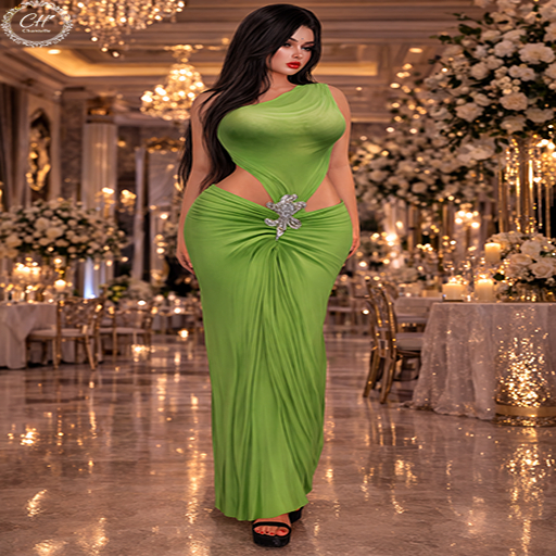 ..CH..FR-39-DRESS(GREEN)-CLASSIC MESH