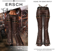 ERSCH - Faith pants -brown leather-