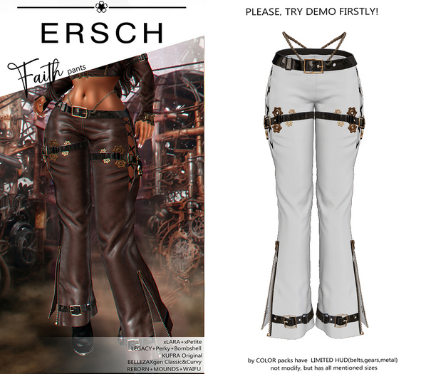 ERSCH - Faith pants -white-