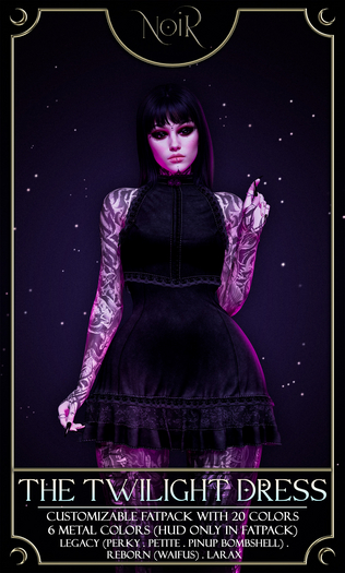 NOIR - The Twilight dress - FATPACK
