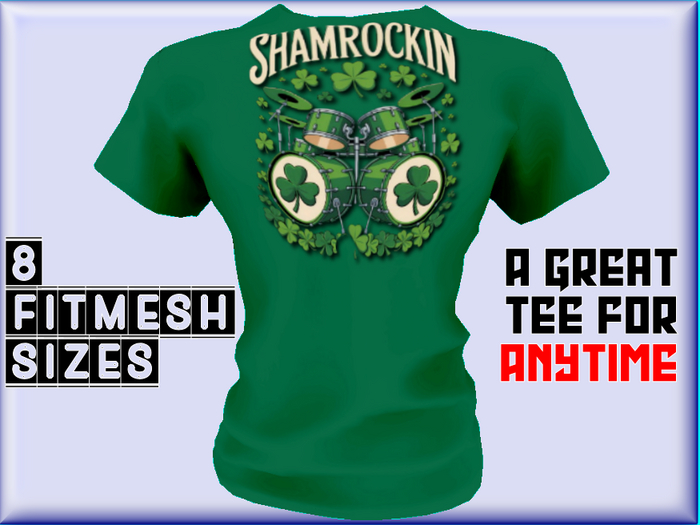 ★★★★★~ SHAMROCK DRUMS - Irish T Shirt