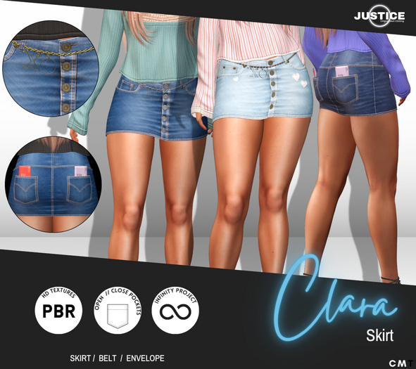 [JUSTICE] CLARA SKIRT - FATPACK