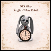 DFS Vday Stuffie - White Rabbit - ACTUAL ITEM