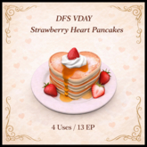 DFS VDAY Strawberry Heart Pancakes - ACTUAL ITEM