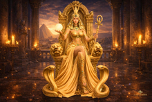 Egyptian Goddess Throne – Golden Queen Fantasy Statue