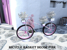 Bicycle Basket Decor Pink