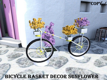Bicycle Basket Decor Sunflower