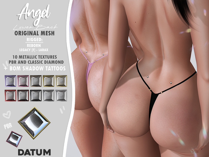 DATUM // ANGEL - BACK DERMAL PIERCINGS ♡