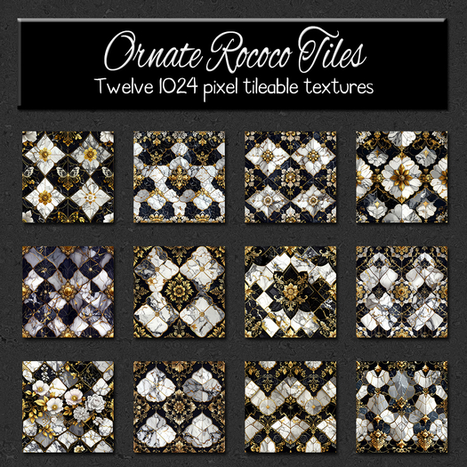 *Wallflowers* Ornate Rococo Tiles
