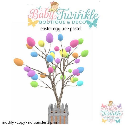 easter egg tree pastel