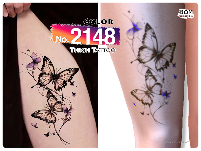 (Thigh Tattoo) No.2148 Color