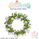 easter egg  wreaht  ombree