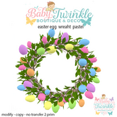 easter egg  wreaht  pastel