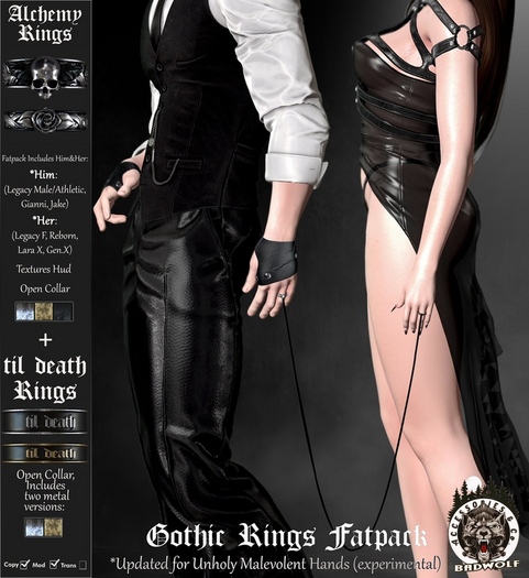 Badwolf - Gothic Rings Fatpack