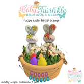 happy easter basket orange