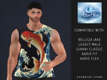{AB} Japanese Koi Fish - Tank Top (M)