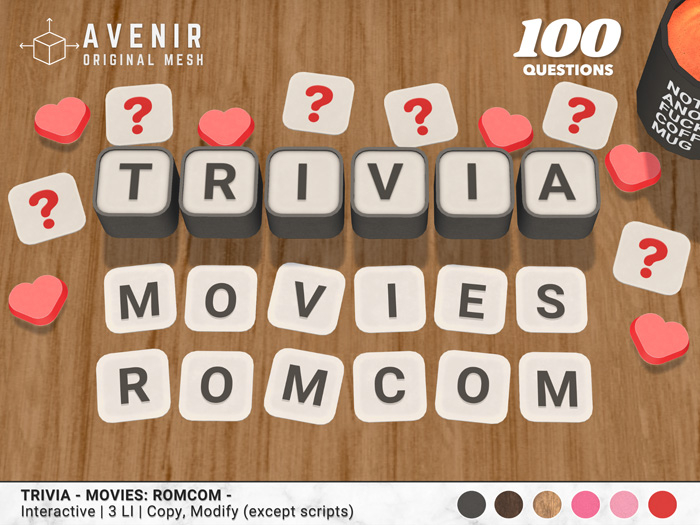 Trivia MOVIES ROMCOM - FATPACK - MOD/COPY - 3 LI