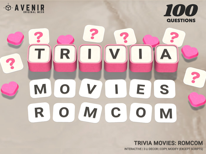 Trivia MOVIES ROMCOM - 04 BUBBLEGUM - 3 LI