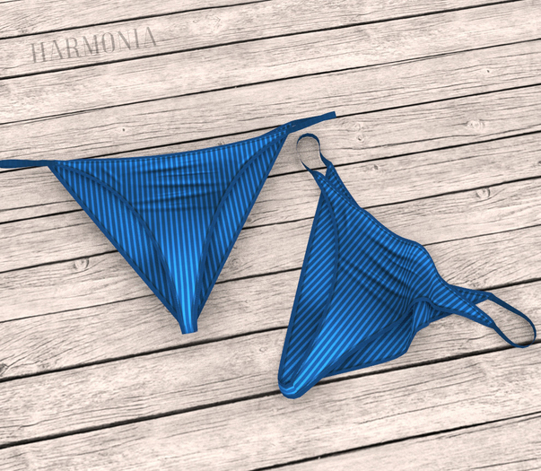 Blue Rib Seamline Panty Kupra