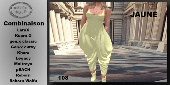 ** DC ** N108 - COMBINAISON Jaune_ "UNPACKER"