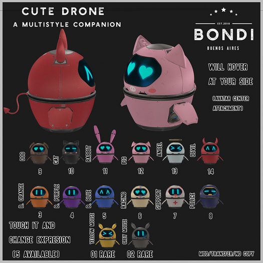 7.BONDI . Cute Drone . Support