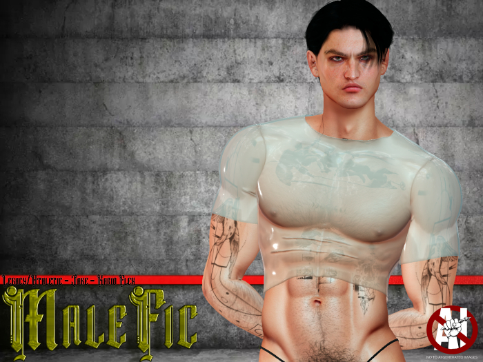 !!MaleFic Rubber Shirt  PALE