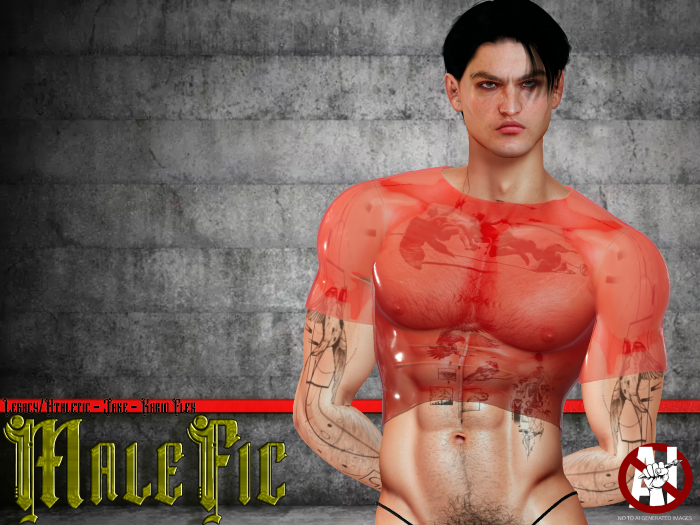 !!MaleFic Rubber Shirt  RED