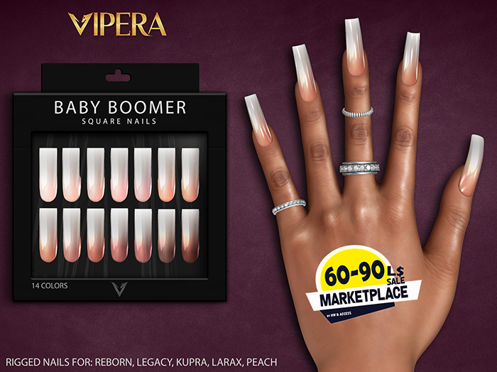[VIPERA] Baby Boomer - Square Nails