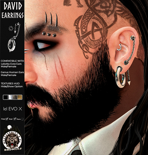 Badwolf - David Earrings