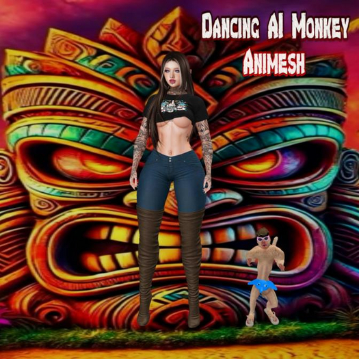Dancing AI Monkey Animesh