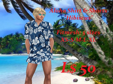 Aloha Shirt & Shorts-Hibiscus