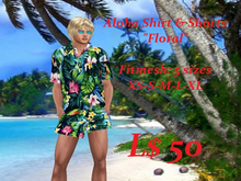 Aloha Shirt & Shorts-Floral