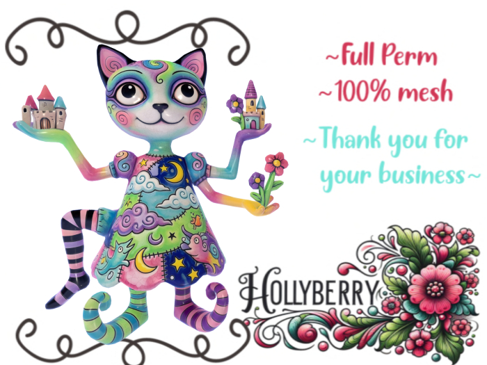 HB: Whimsy Cat Statue FuLL PERM