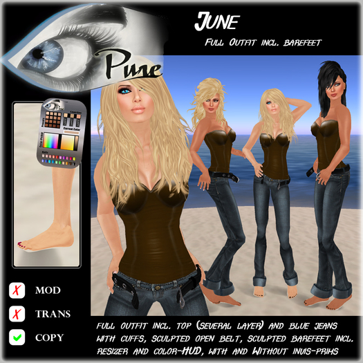 << PURE >> June in Chocolate (full outfit incl. barefeet) [inworld price 299L$]