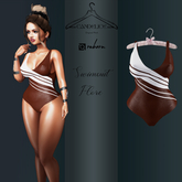 Add me - Reborn - Flore Swimsuit Brown - White