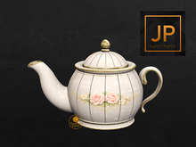 02 Ivory Rose Teapot