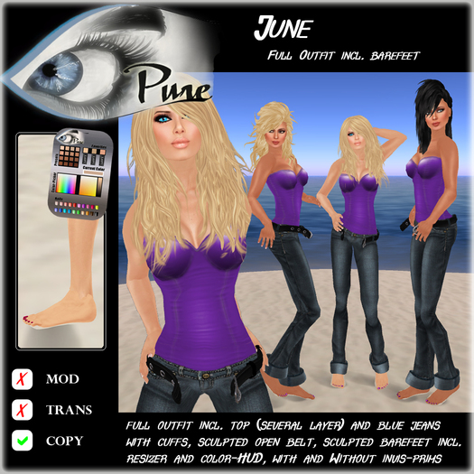 << PURE >> June in Purple (full outfit incl. barefeet) [inworld price 299L$]