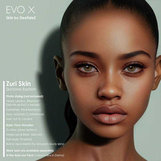 DeeTaleZ *DEMO* for LELUTKA EVOX - Zuri - ALL SKINTONES